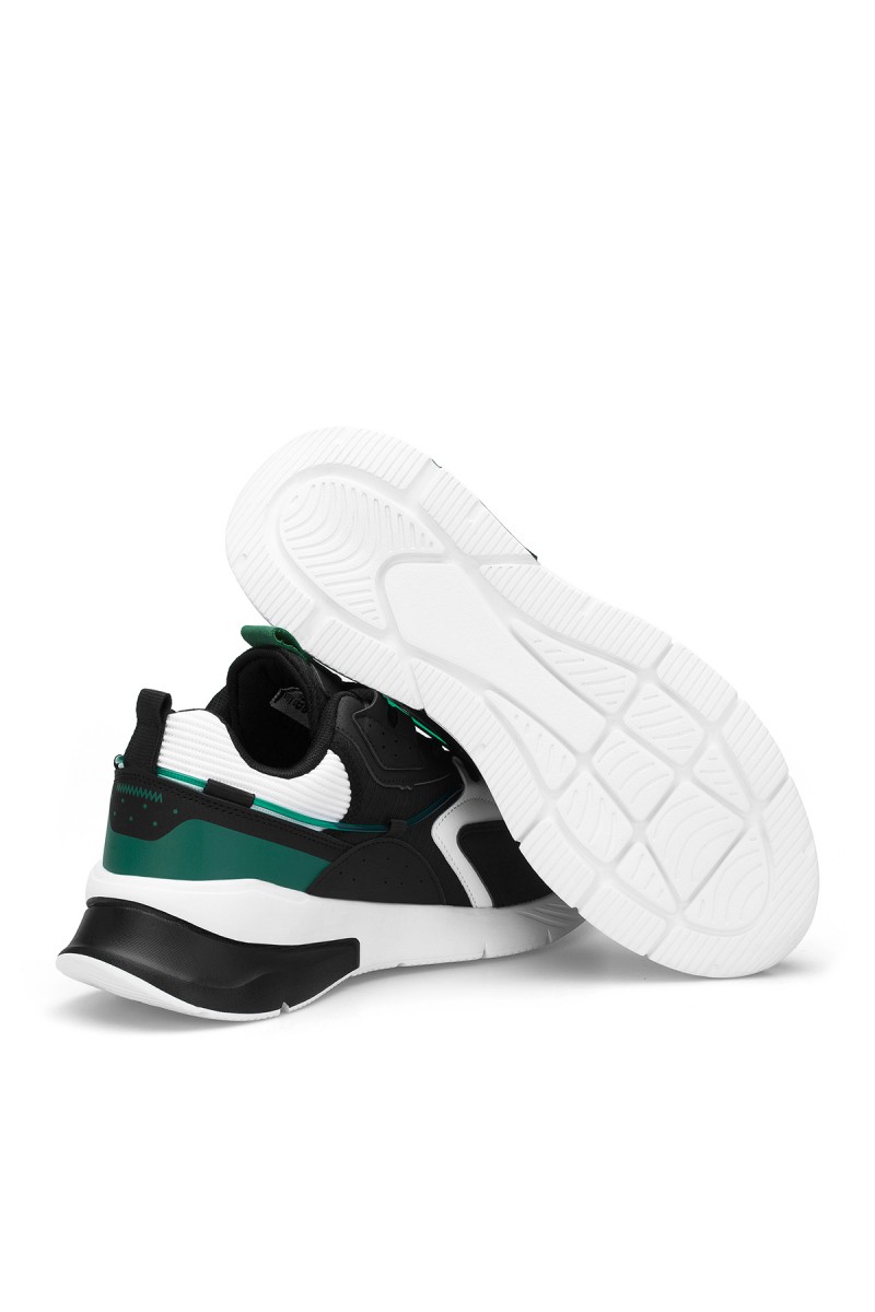 Mens Sneakers - Black White Green - DS3.1205