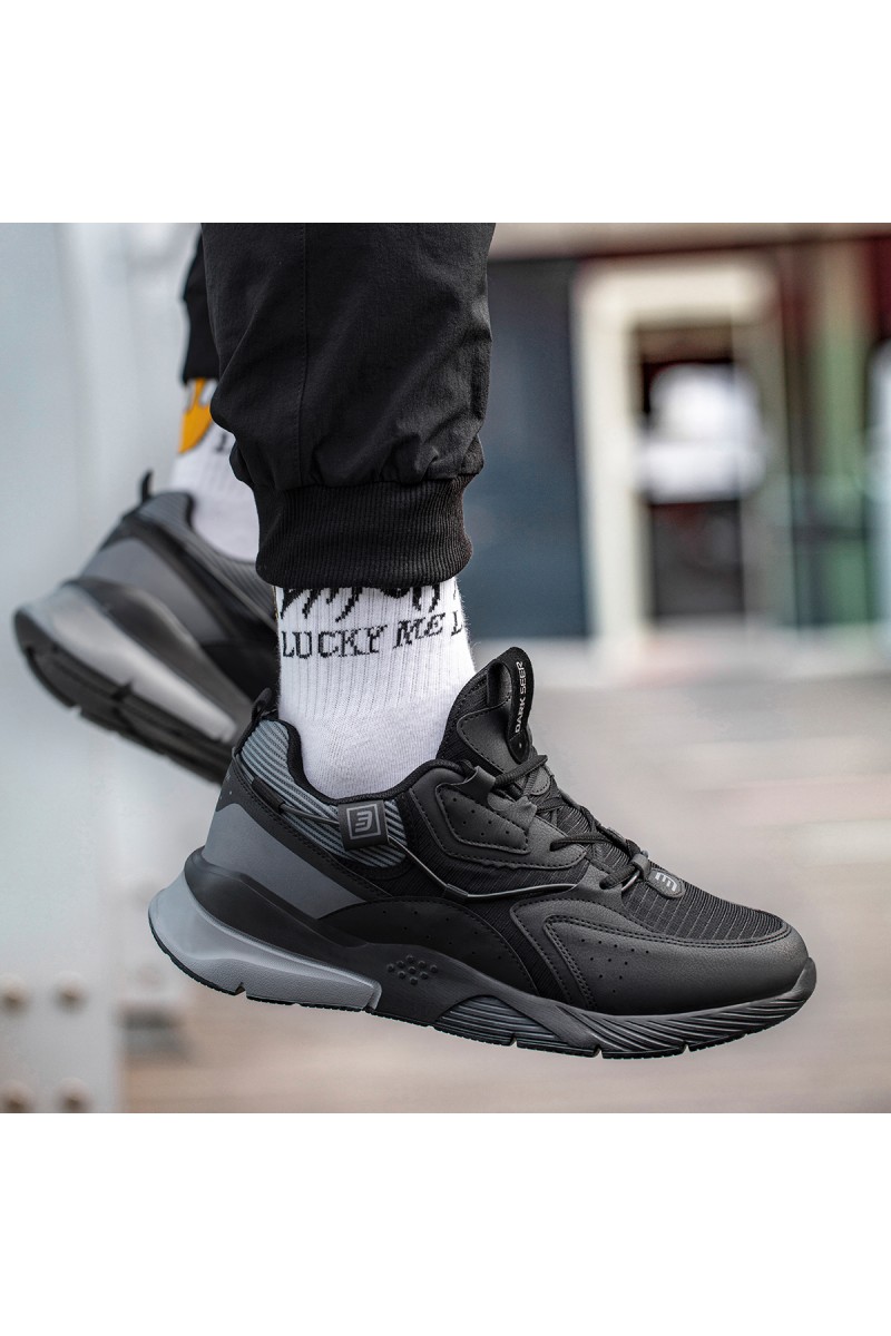 Mens Sneakers - Black Gray- DS3.1205