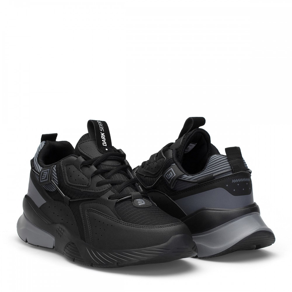 Mens Sneakers - Black Gray- DS3.1205