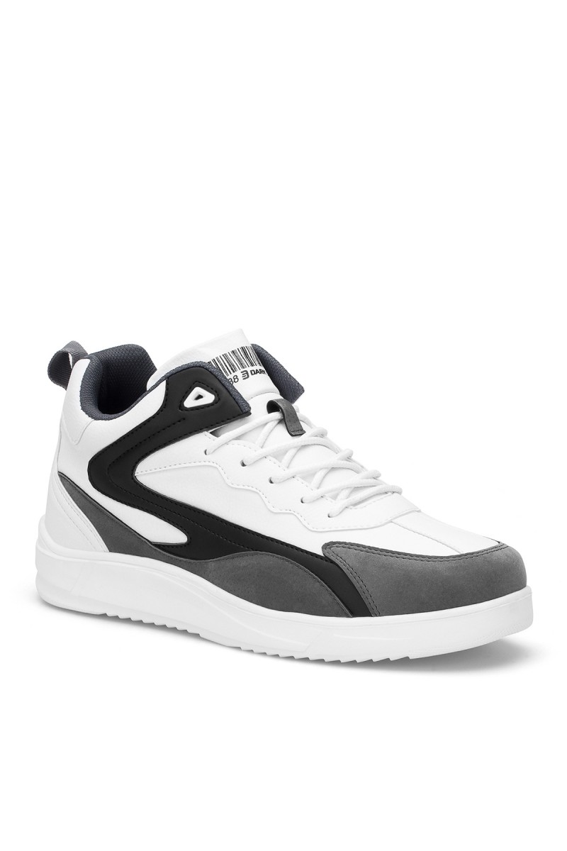 Mens High Top Sneakers - White Gray - DS3.1204