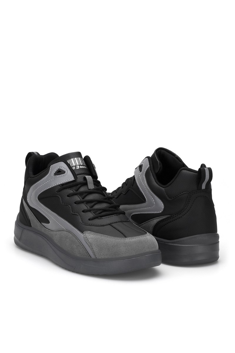 Mens High Top Sneakers - Black Gray - DS3.1204