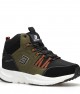 Mens High Top Sneakers - Black Khaki Orange - DS3.1258