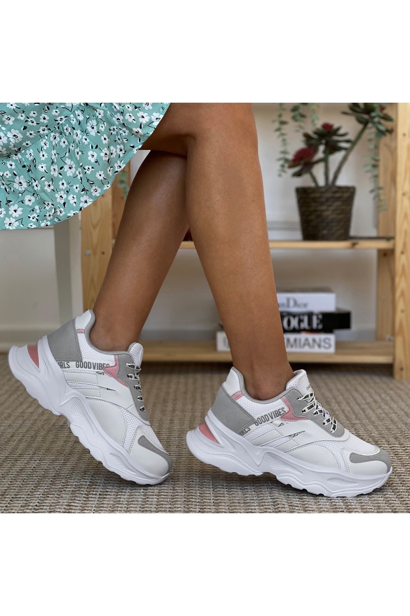Women's Sneakers - White Gray - DS3.5181