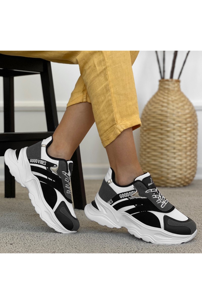 Women's Sneakers - White Black - DS3.5181