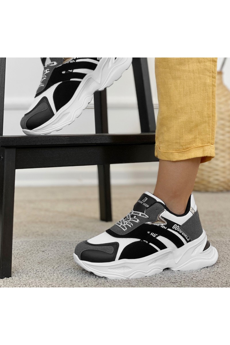 Women's Sneakers - White Black - DS3.5181