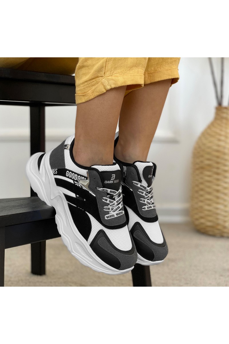 Women's Sneakers - White Black - DS3.5181