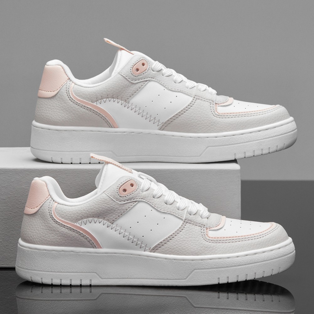 Women's Sneakers - White Pink - DS Alley