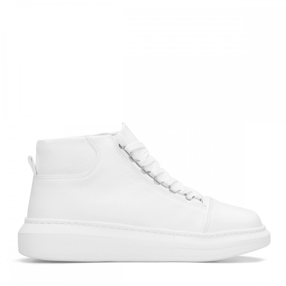 Men's High Top Sneakers - White - Enzo