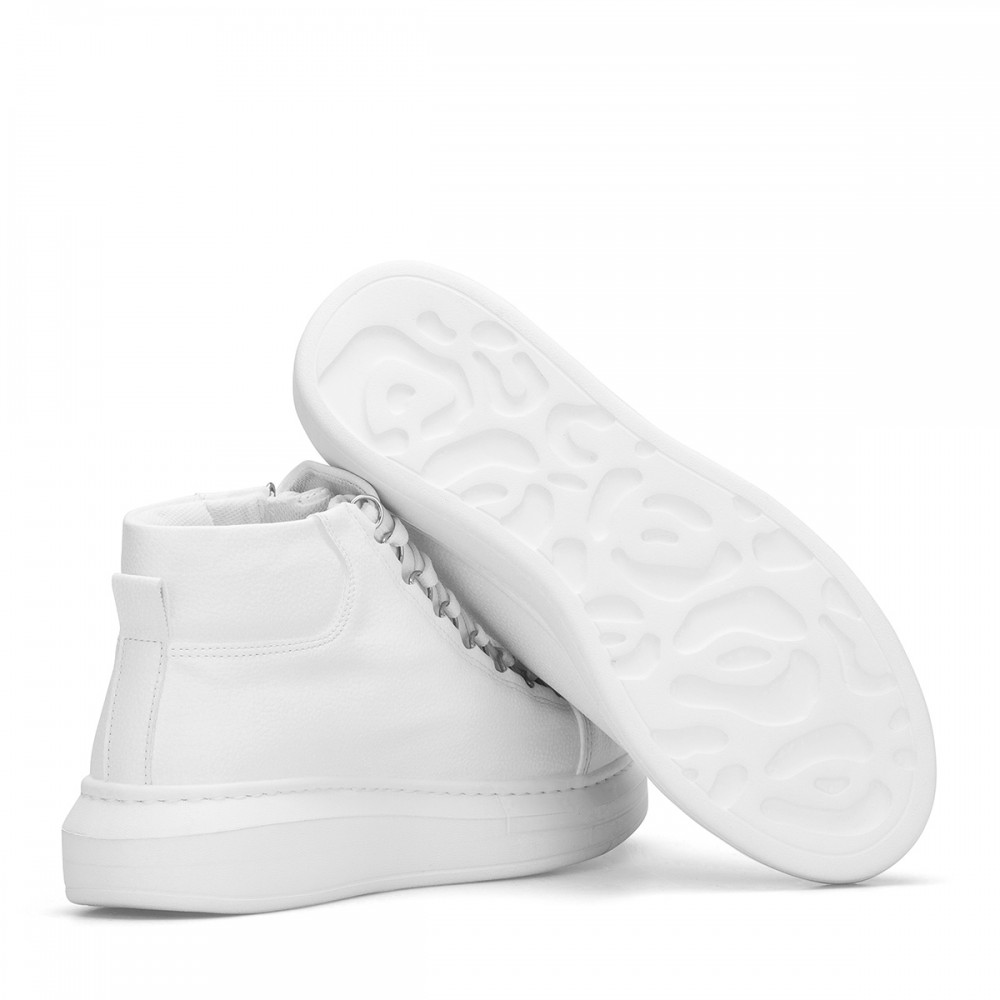 Men's High Top Sneakers - White - Enzo