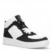 Women's High Top Sneakers - White Black - DS Maya