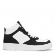 Women's High Top Sneakers - White Black - DS Maya