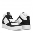 Women's High Top Sneakers - White Black - DS Maya