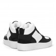 Women's High Top Sneakers - White Black - DS Maya