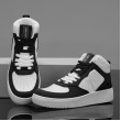 Women's High Top Sneakers - White Black - DS Maya
