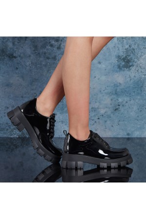 Women's Boots -Black Patent Leather- DS.MKA226