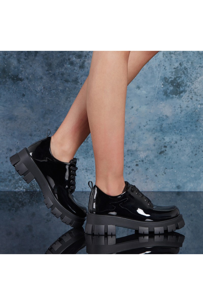 Women's Boots -Black Patent Leather- DS.MKA226