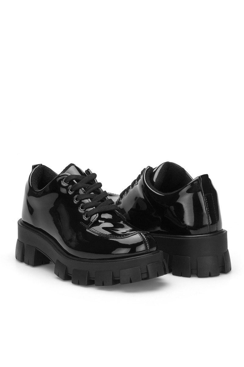 Women's Boots -Black Patent Leather- DS.MKA226