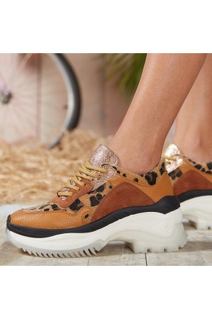 Women's Sneakers - Tan - DSR.X33