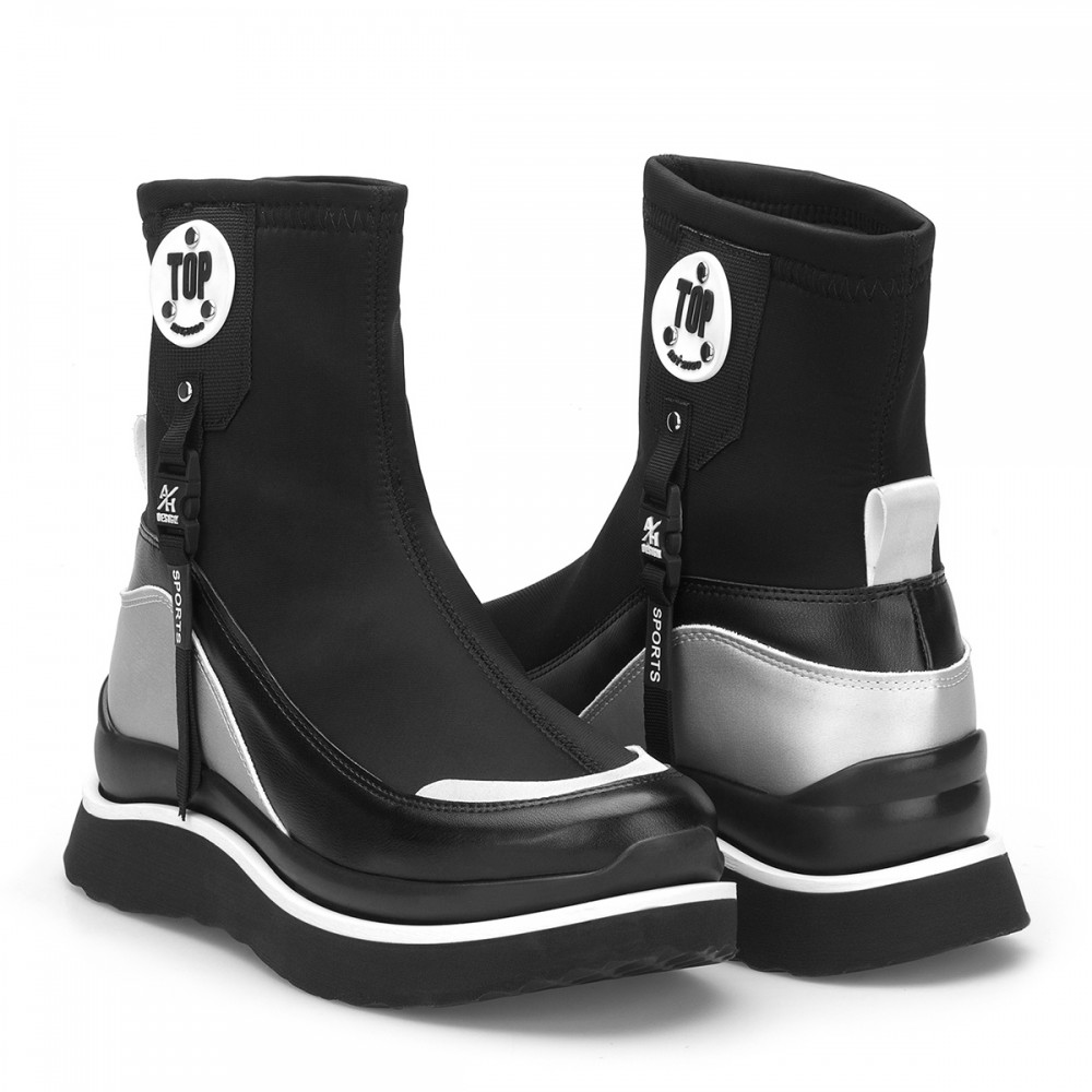Women's Boots - Black White - DS.TPG
