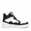 Women's High Top Sneakers - White Black - DS Violet