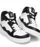 Women's High Top Sneakers - White Black - DS Violet