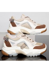 Womens Sneakers - Beige Tan - Linda