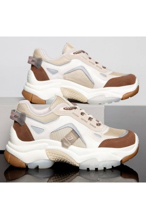 Womens Sneakers - Beige Tan - Linda