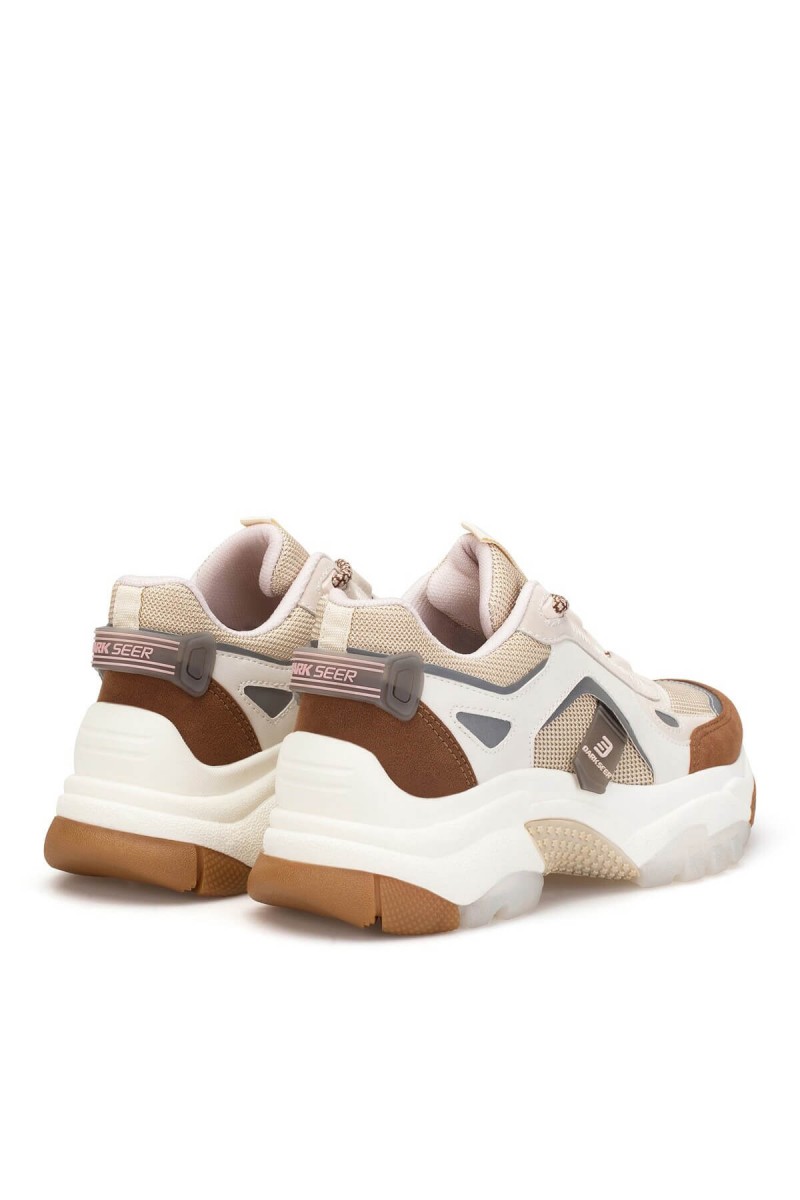 Womens Sneakers - Beige Tan - Linda