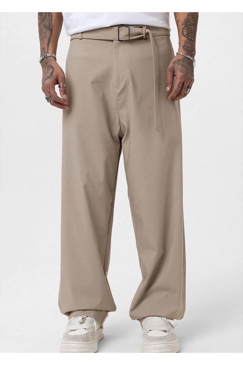 Men's Baggy Pants - Beige - V20 - 01