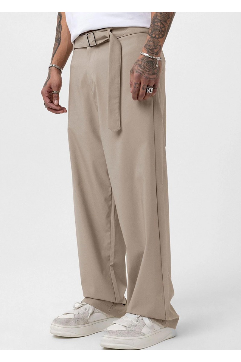 Men's Baggy Pants - Beige - V20 - 01