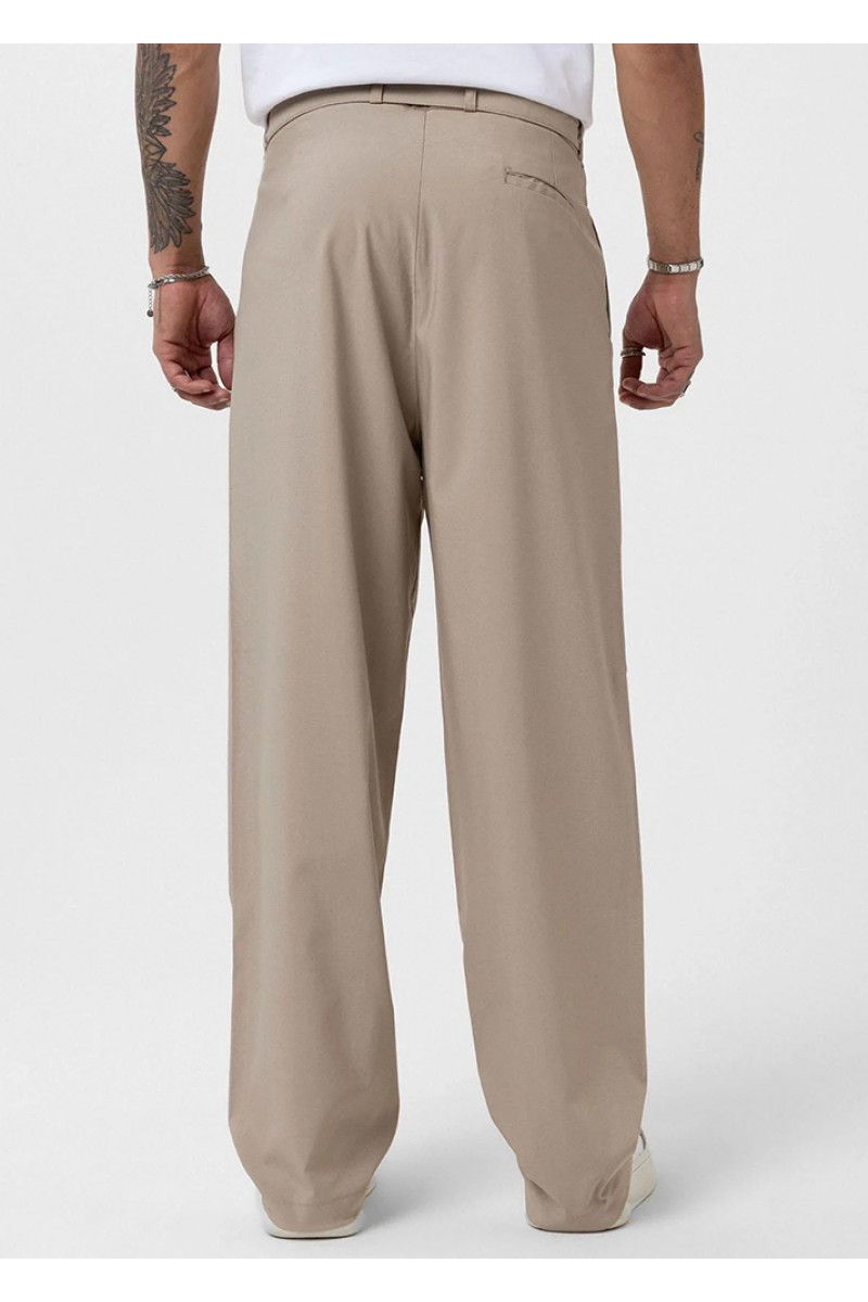 Men's Baggy Pants - Beige - V20 - 01