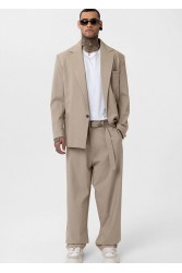 Men's Baggy Pants - Beige - V20 - 01