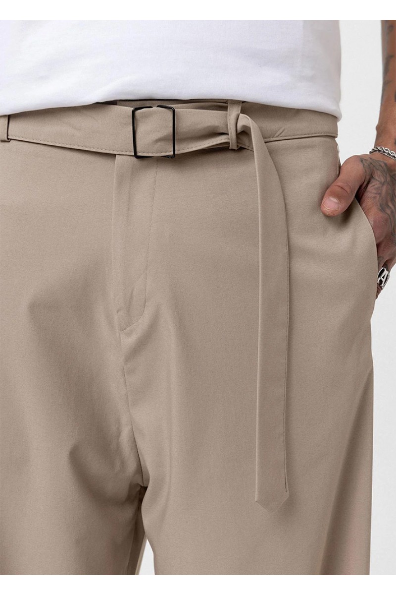 Men's Baggy Pants - Beige - V20 - 01