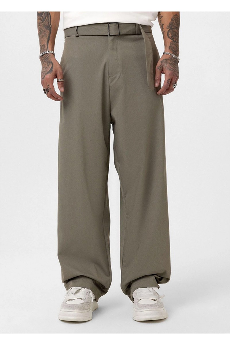 Men's Baggy Pants - Khaki - V20 - 01