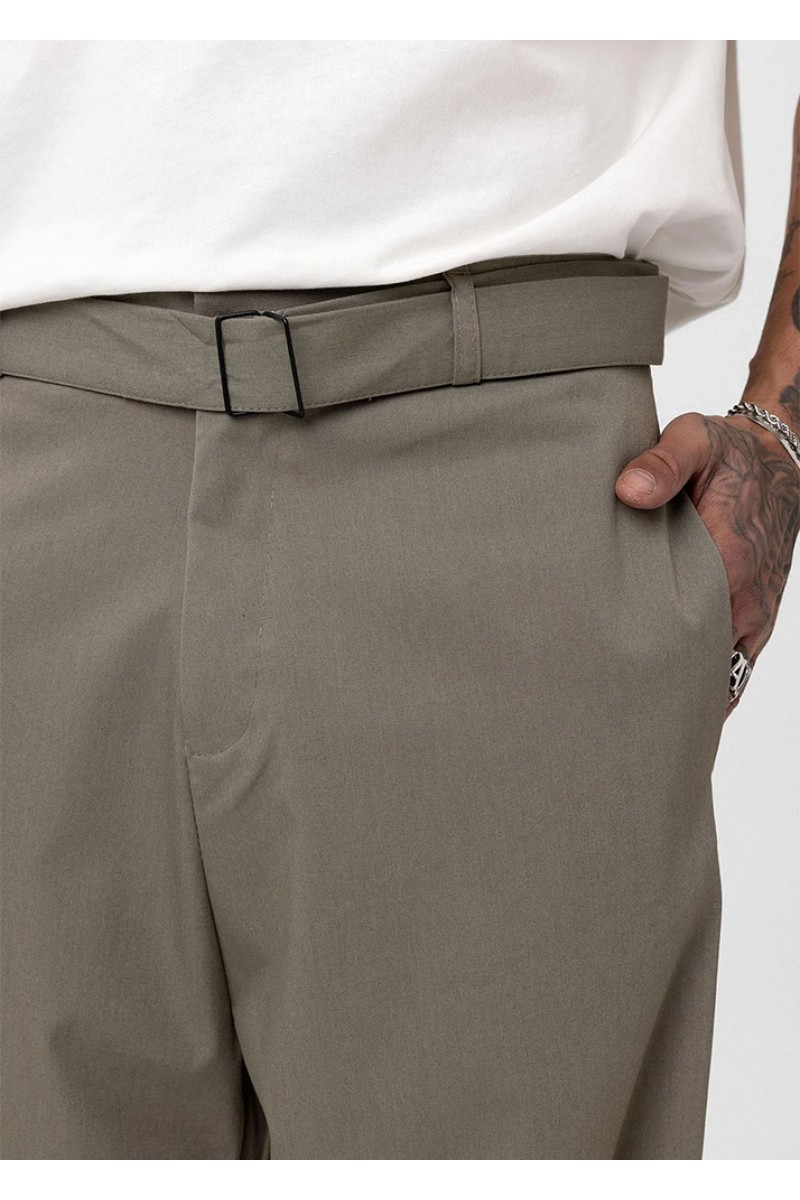 Men's Baggy Pants - Khaki - V20 - 01
