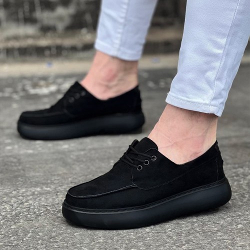 Men’s Casual Shoes - Black Suede - 508