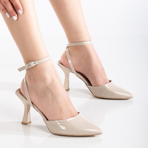 Mid Heel Shoes - Aster - Beige