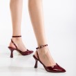 Mid Heel Shoes - Aster - Red