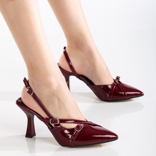 Mid Heel Shoes - Katrin - Red