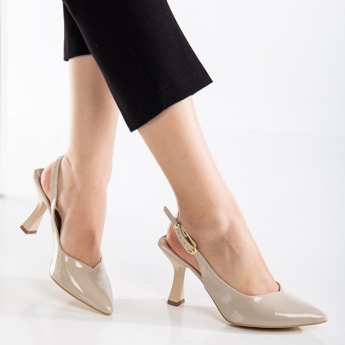 Mid Heel Shoes - Reya - Beige