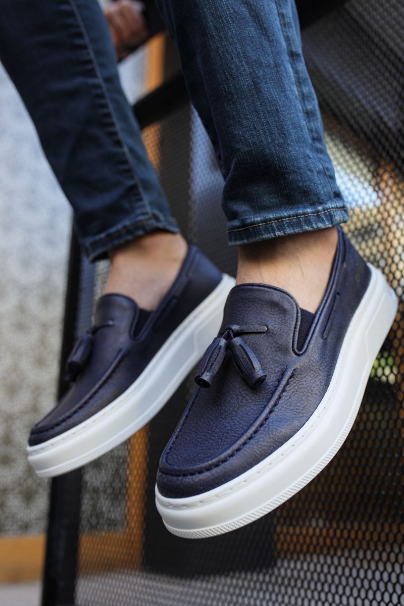 Mens Classic Shoes - Dark Blue - 127