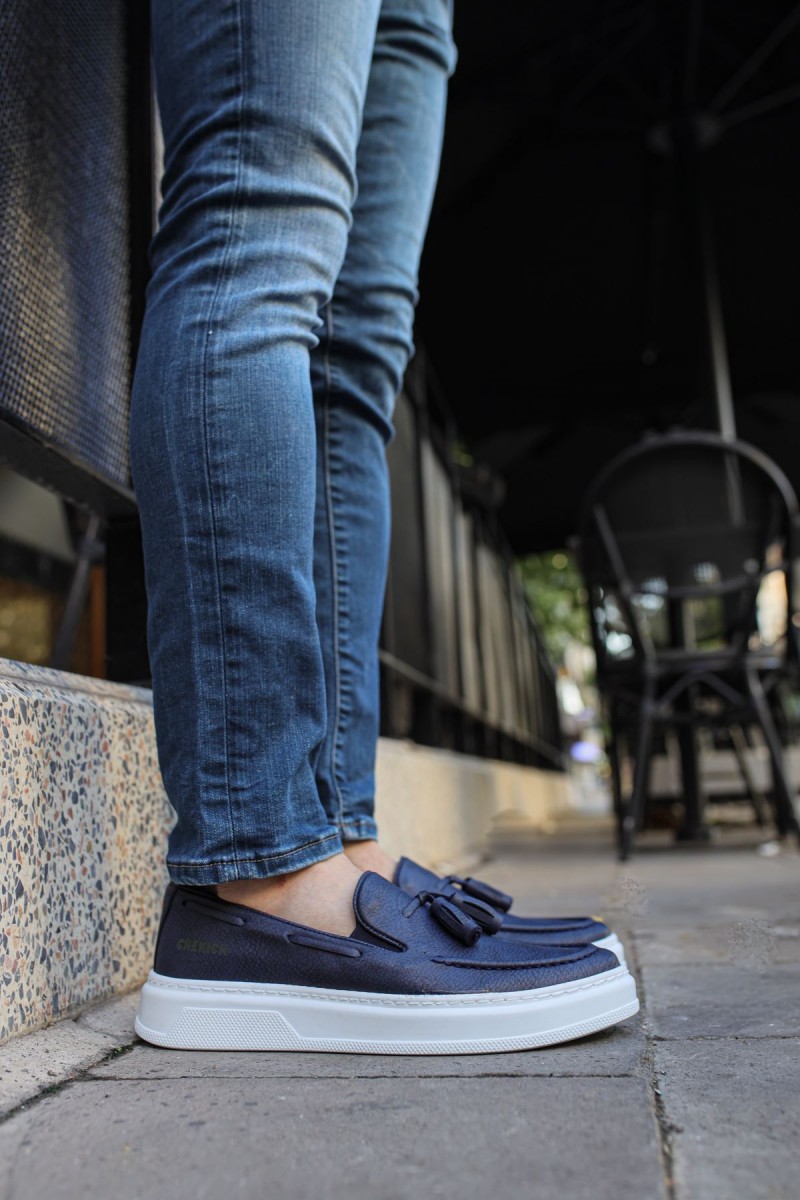 Mens Classic Shoes - Dark Blue - 127