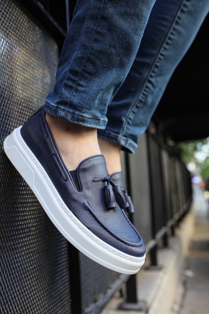 Mens Classic Shoes - Dark Blue - 127