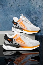 Mens Sneakers - Gray Orange - DS.ENIGMA