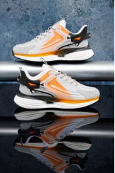 Mens Sneakers - Gray Orange - DS.ENIGMA