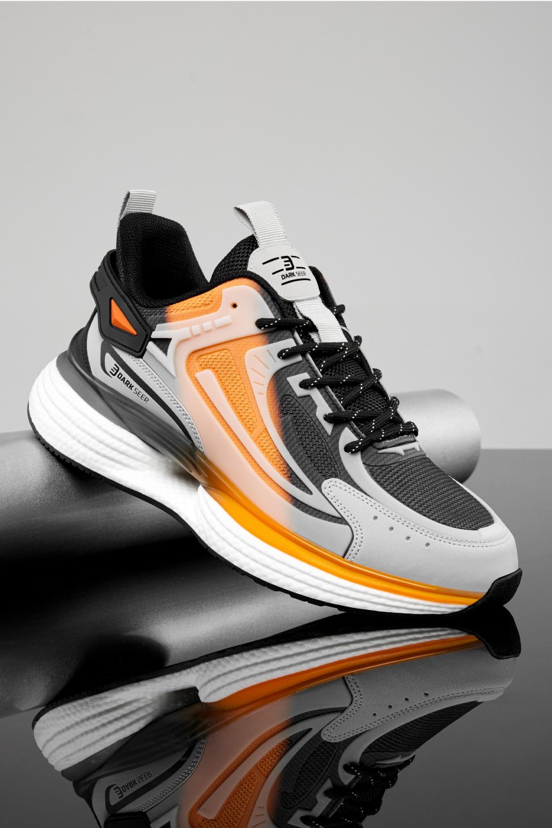 Mens Sneakers - Black Orange - DS.ENIGMA