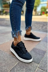Womens Sneakers - Black White - 040