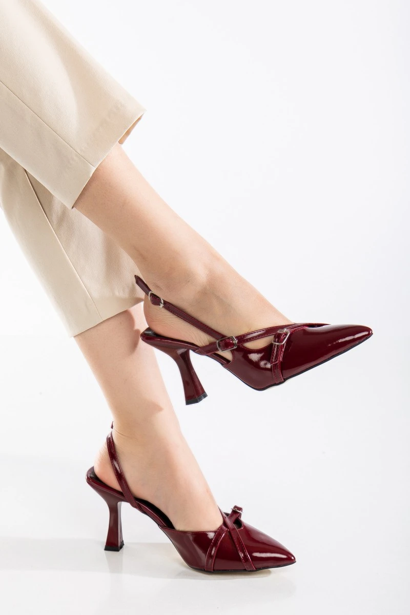 Mid Heel Shoes - Katrin - Red