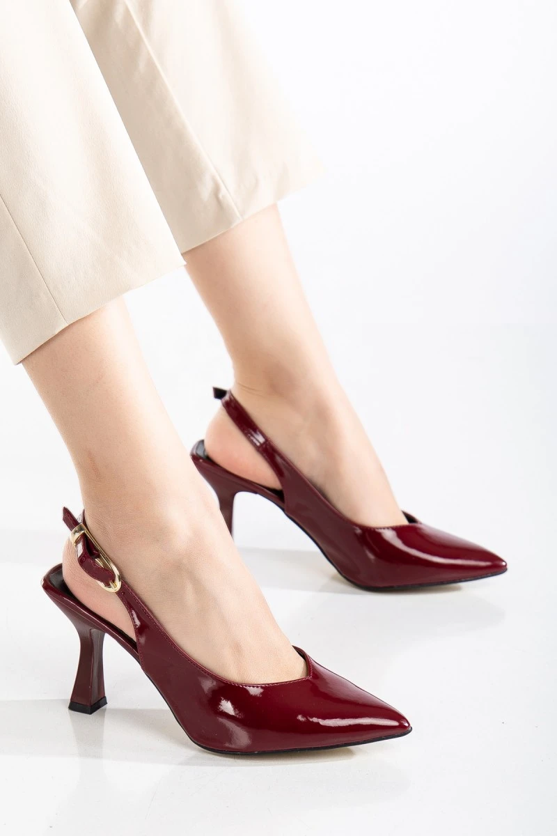 Mid Heel Shoes - Reya - Red