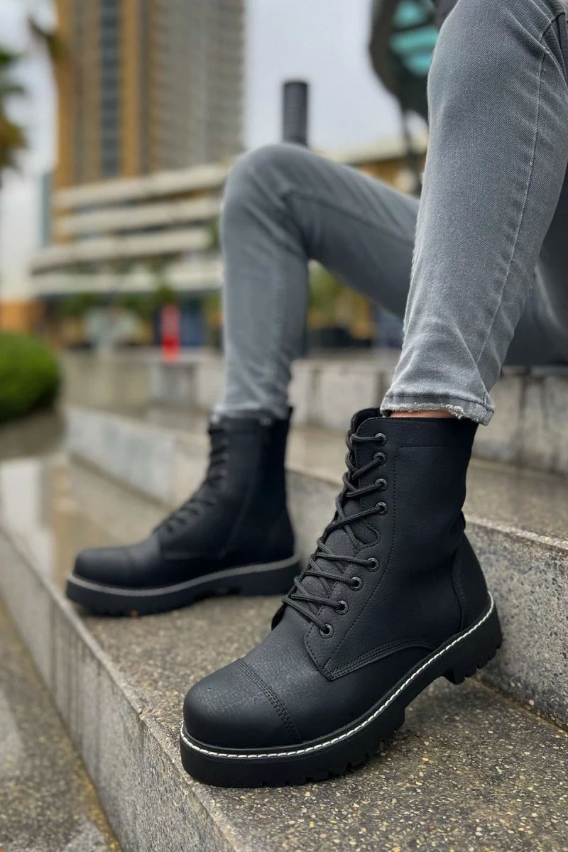 Mens Boots - Black Matte - 009 Mens Boots - Black Matte - 009